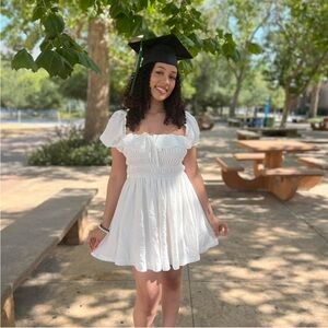 Lulu’s White Ruffle Dress